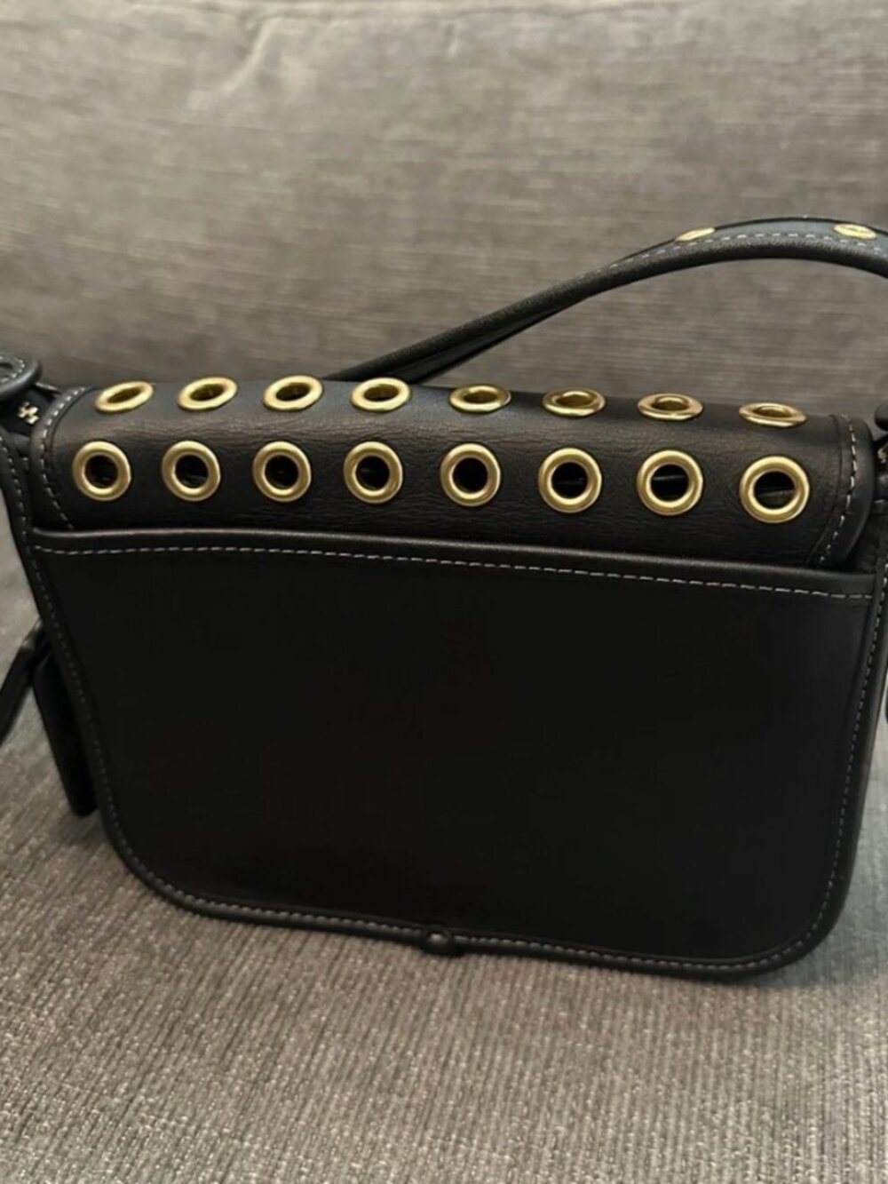 828 Coach Limited Re-Edition Patricia Legacy 19 Bag Black Leather Brass NWT - Picture 10 of 16